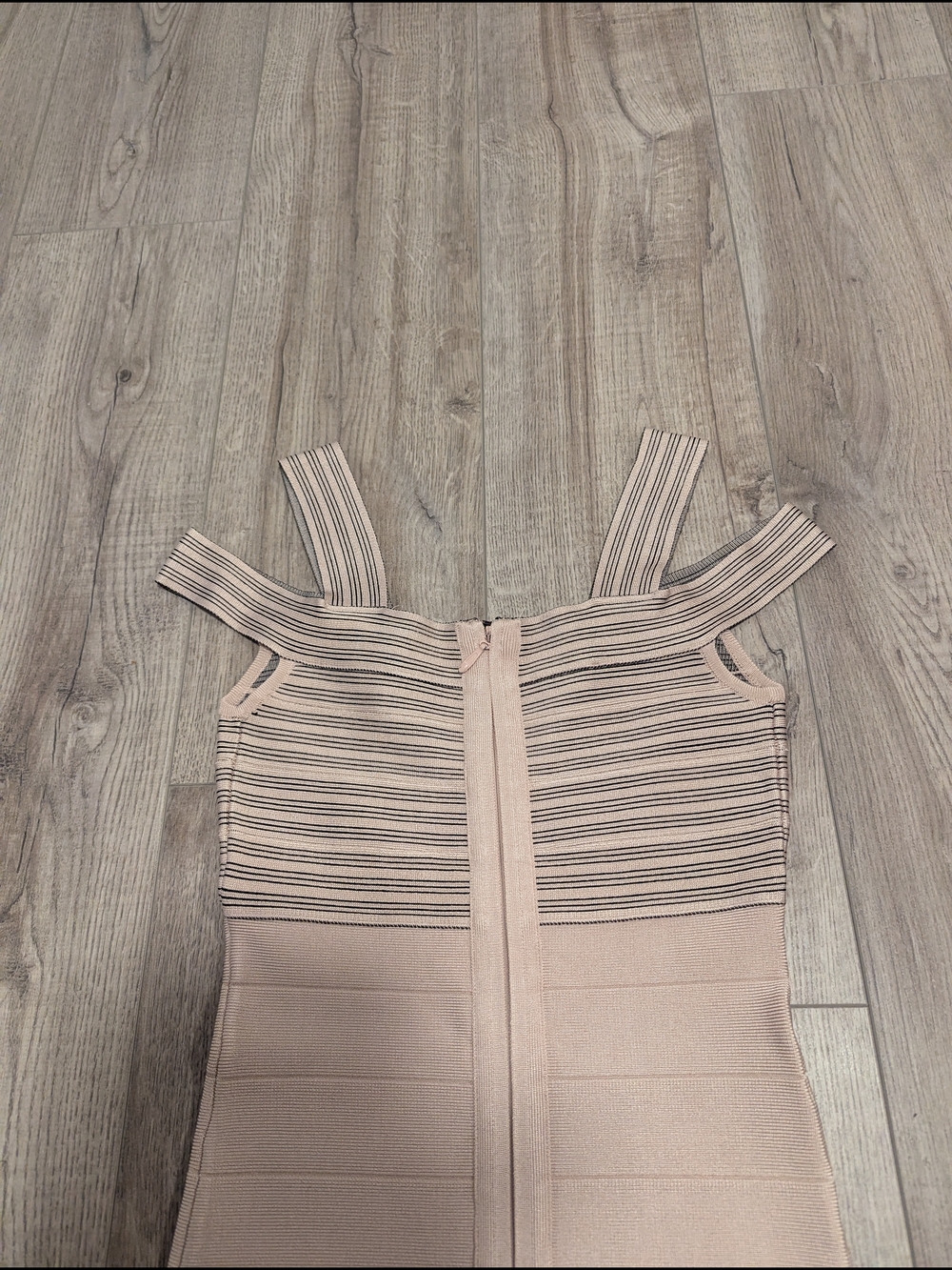 bebe Nude Blush Strappy Bandage Mini Dress - Picture 6 of 11
